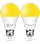 Bug Light Bulbs Outdoor, 40W Equivalent Amber Yellow LED Bug Lights for Outside, 6W 500LM 2000K f...