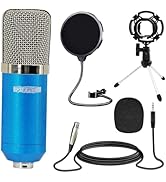 5 CORE XLR Microphone Condenser Mic w Microphone ARM for Computer Gaming Podcast Tripod Stand Kit...