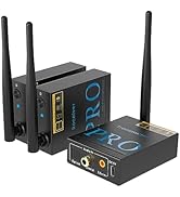 1Mii 3-in-1 2.4Ghz Wireless Audio Transmitter Receiver for 2 Subwoofer/Active Speaker/Power Ampli...