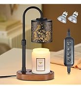 Dimmable Candle Warmer Lamp with Timer Adjustable Height for Scented Jar Candles Electric Candle ...