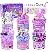6 Pack Slimes, Purple Slime for Kids, Butter Cloud Slime kit for Girls Ages 8-12, Toys for Girls ...