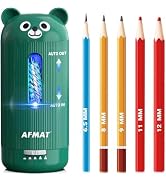 AFMAT Electric Pencil Sharpener, Fully Automatic, for 6.5-12mm Pencils | Rechargeable & Cordless,...
