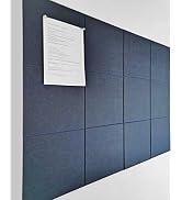 DECORITA Blue Felt Bulletin Board 47"x35" | Large Cork Bulletin Board Alternative for Office, Hom...