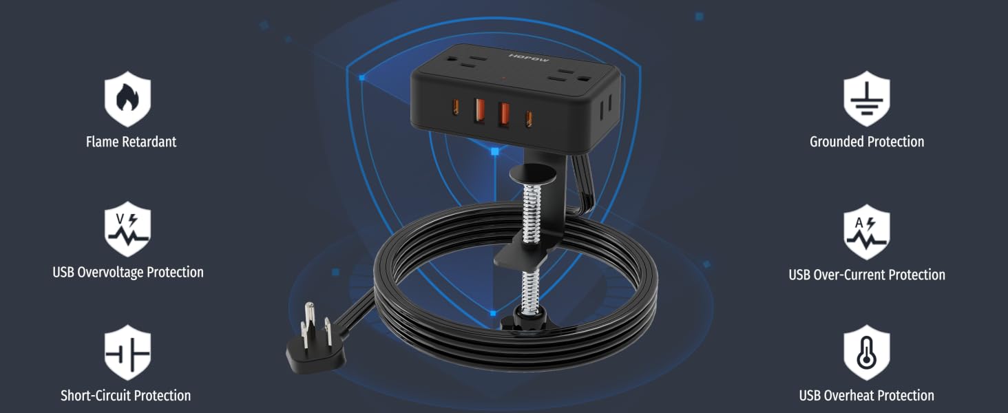 desk mount power strip