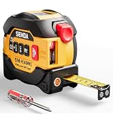 SENDA 3-in-1 Laser Tape Measure, 197ft Digital Laser Distance Meter, 16ft Auto-Lock Tape Measure,...