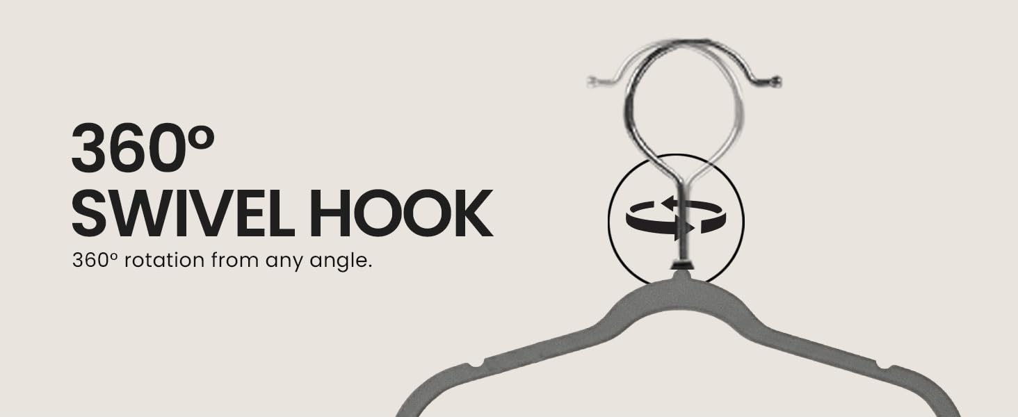360 Degree Swivel Hook Velvet Hangers