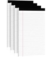 Note Pads 8.5 x 14 Wide Ruled, 4 Pack Legal Pads 8.5 x 14 White Paper Pads Lined Paper Tablets, N...