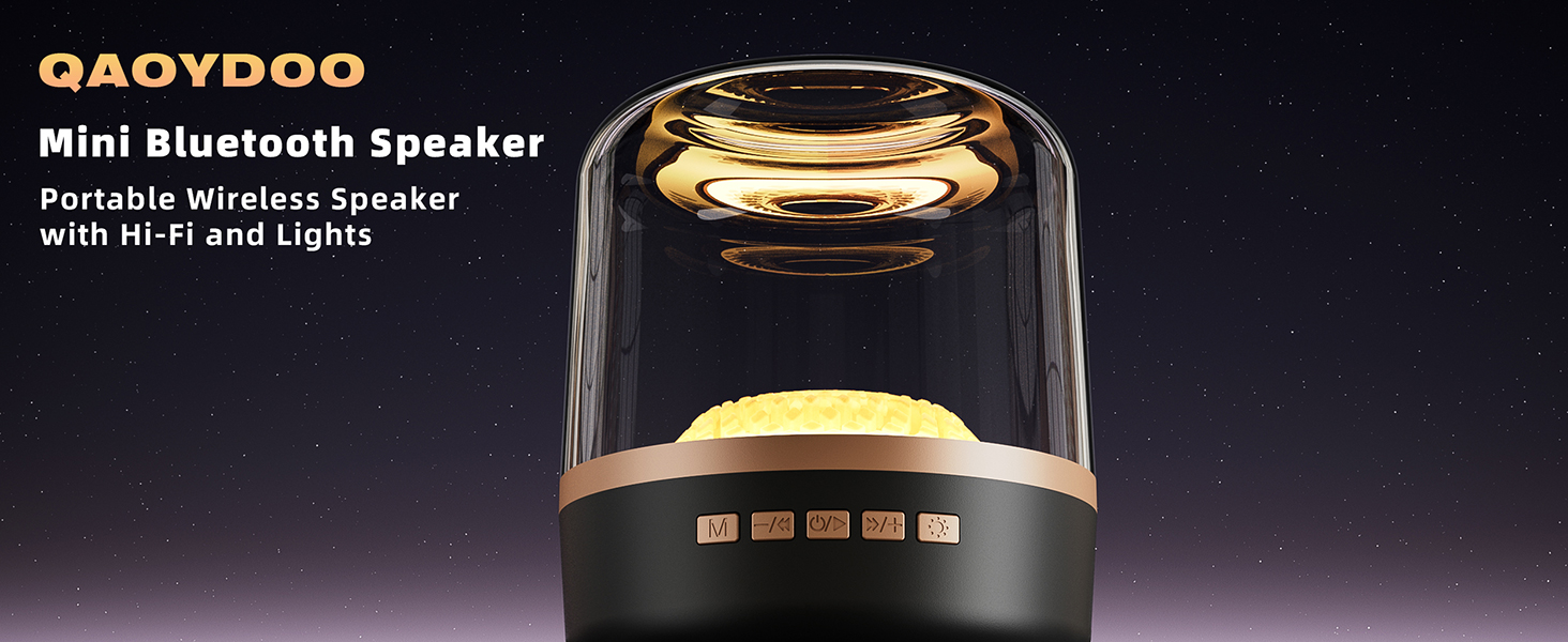 Bluetooth Speaker with HD Sound and Lights,for Home/Party/Outdoor/Travel/Beach, Stocking Stuffers