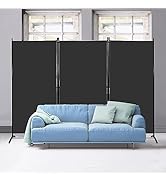 MAYOLIAH Partition Room Dividers 3 Panel Folding Privacy Screens 6 Ft Tall Portable Office Walls ...
