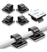 200 Pcs Cable Clips, Adhesive Cable Organizer Cord Holder Wire Clip Wire Management Self Adhesive...