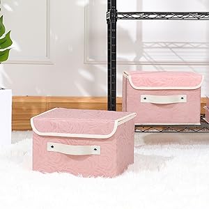 Versatile Rose Pattern Storage Bins