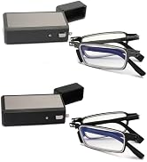 Yiwaeye Thin and Lightweight Folding Reading Glasses for Men Women, Durable Compact Anti Blue Ray...