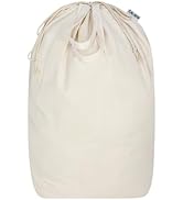CALACH Canvas Laundry Bags with Handles & Square Base 13.8"Lx13.8"Wx27.6"H, Large Heavy Duty Laun...
