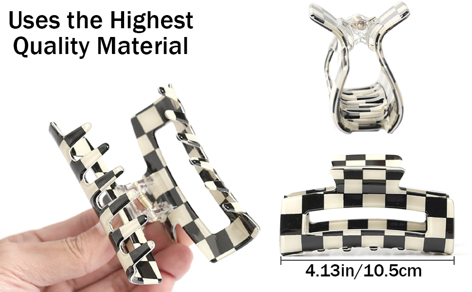 Square Checker Barrettes