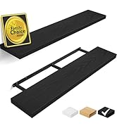 BAYKA Floating Shelves, 48 inch Wall Mounted Rustic Wood Shelves for Bathroom, Bedroom, Living Ro...