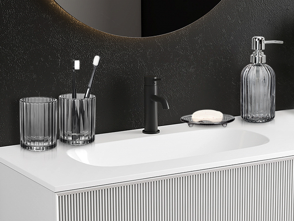 4PCS Decent Glass Bathroom Accessories Set