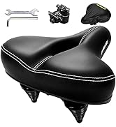 DAWAY C30 Comfortable Oversized Bike Seat - Compatible with Peloton, Exercise, Mountain or Road B...