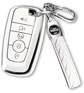 MILD EAST for Ford Key Fob Cover with Keychain,Car Key Case Shell Protector Holder 5 Buttons for ...