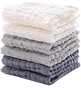MUKIN Baby Washcloths - Soft Face Cloths for Newborn, Absorbent Bath Face Towels, Baby Wipes, Bur...