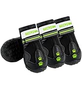 BECROWM Dog Shoes&Dog Boots for Small,Medium,Large Dogs,Waterproof Non-Slip Shoes for Winter&Hiki...