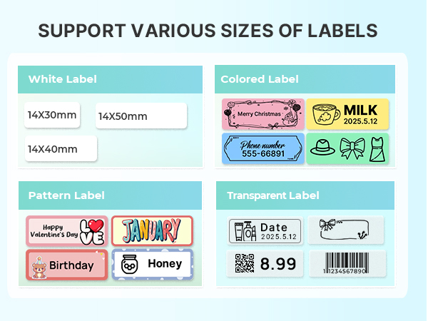 Support Various Sizes of Labels