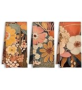 HSIASHENG Boho Abstract Floral Kitchen Towels, Vintage Botanical Dish Tea Towels, Mid Century Mod...
