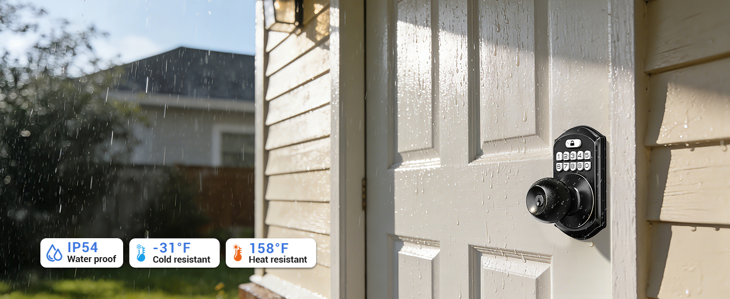 IP55 waterproof, it resists -32°F cold &158°F heat, performing reliably in all weather conditions.