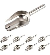 8 Pcs 8oz Stainless Steel Ice Scoop, Metal Candy, Food, Flour Scoops for Canisters, Dishwasher Sa...