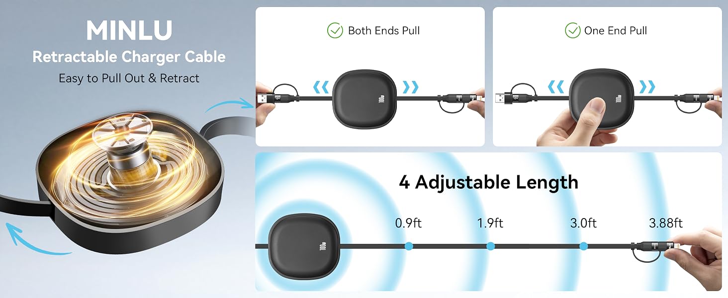 retractable iphnoe charger cable charging cables for kindle fast charging for car chargers for car