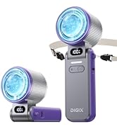 DIGIX Portable Handheld Turbo Fan with Ice Cooling, Rechargeable Personal Fan, Up to 15Hrs Coolin...