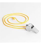 HODASHI 1Pc Metal Whistle with Lanyard Outdoor Tools Referee Whistle Training School Football Soc...