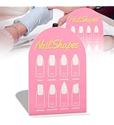 Nail salon signage on table nail shape pink