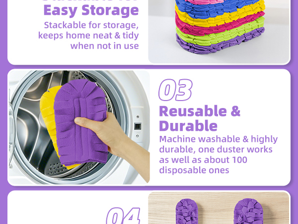 Reusable duster refills for swiffer