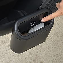 small car trash can