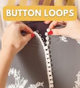 Braid Trim with Elastic Button Loops for Bridal Wedding Dress Costume