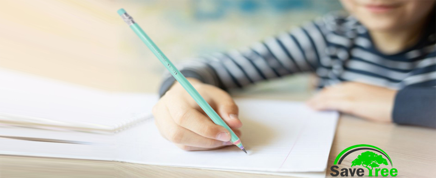 Built-in eraser removes marks cleanly without smearing or tearing paper for quick corrections