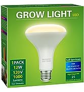 Briignite LED Grow Light Bulb, BR30 Grow Light Bulbs, Full Spectrum Grow Light Bulb 12W, 120W Equ...
