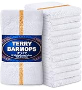 GREEN LIFESTYLE Gold Stripe Terry Kitchen Bar Mops 28 Oz- 16 X 19 inches, Highly Absorbent, Ultra...