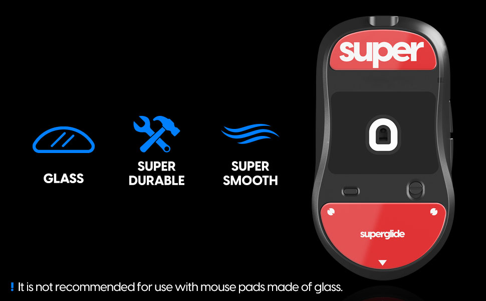Superglide 2 Glass Mouse Skates for Endgamegears XE2WE