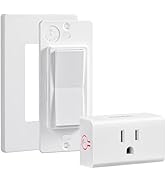 SURAIELEC Wireless Light Switch, Remote Control Outlet, Decorator Rocker Wall Switch, 15 AMP, 100...