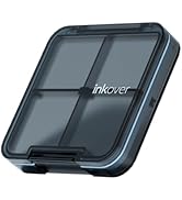 ZDQZC Small Pill Organizer, Waterproof & Portable Pill Case for Daily Travel - Adjustable 4 Compa...