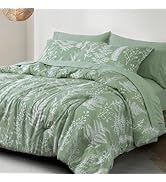 PHF 7 Pieces Queen Comforter Set, Ultra Soft Bed in A Bag Comforter & Sheet Set- Reversible Botan...