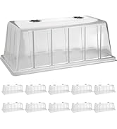 BTPLASTIK 10 Pack 7.3" High Humidity Domes for 1020 Seed Trays – Thicker Platic Clear Humidity Do...