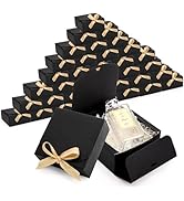 ZENFUN 36 Pack Small Black Gift Boxes with Lids, 4.5" x4.5"x2" Square Cardboard Gift Boxes with C...