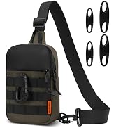 Peicees Small Anti Theft Sling Bag for Men, Tactical Inspired Waterproof EDC Mini Crossbody Chest...