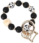 WEESMILE Silicone Key Ring Bracelet for Women | Stretchy Wrist Keychain Bracelet for Car Keys, Wa...