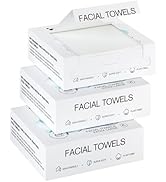Dorahoney Disposable Face Towels,12"×12" Ultra Soft Disposable Clean Facial Wash Cloth for Sensit...