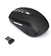 GANPUB Black Wireless Mouse 2.4G Laptop Mouse Gaming with USB Receiver, Cordless for Laptop, Work...