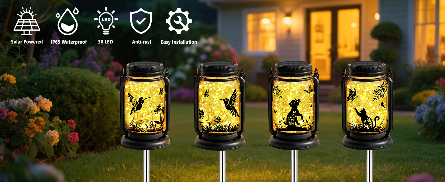 Hummingbird Solar Lanterns Outdoor
