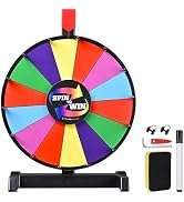 WinSpin 12" Prize Wheel Tabletop 14 Slots Heavy Duty Editable Spinning Wheel for Fortune Spinning...